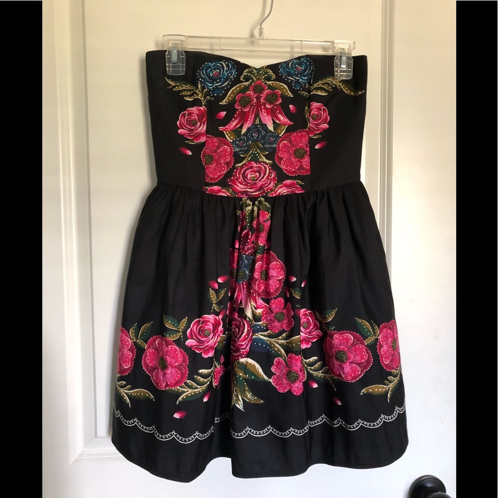 Black/Floral Print Dress